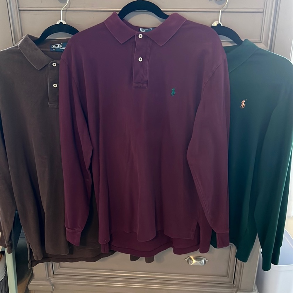 *bundle* mens long sleeve polo